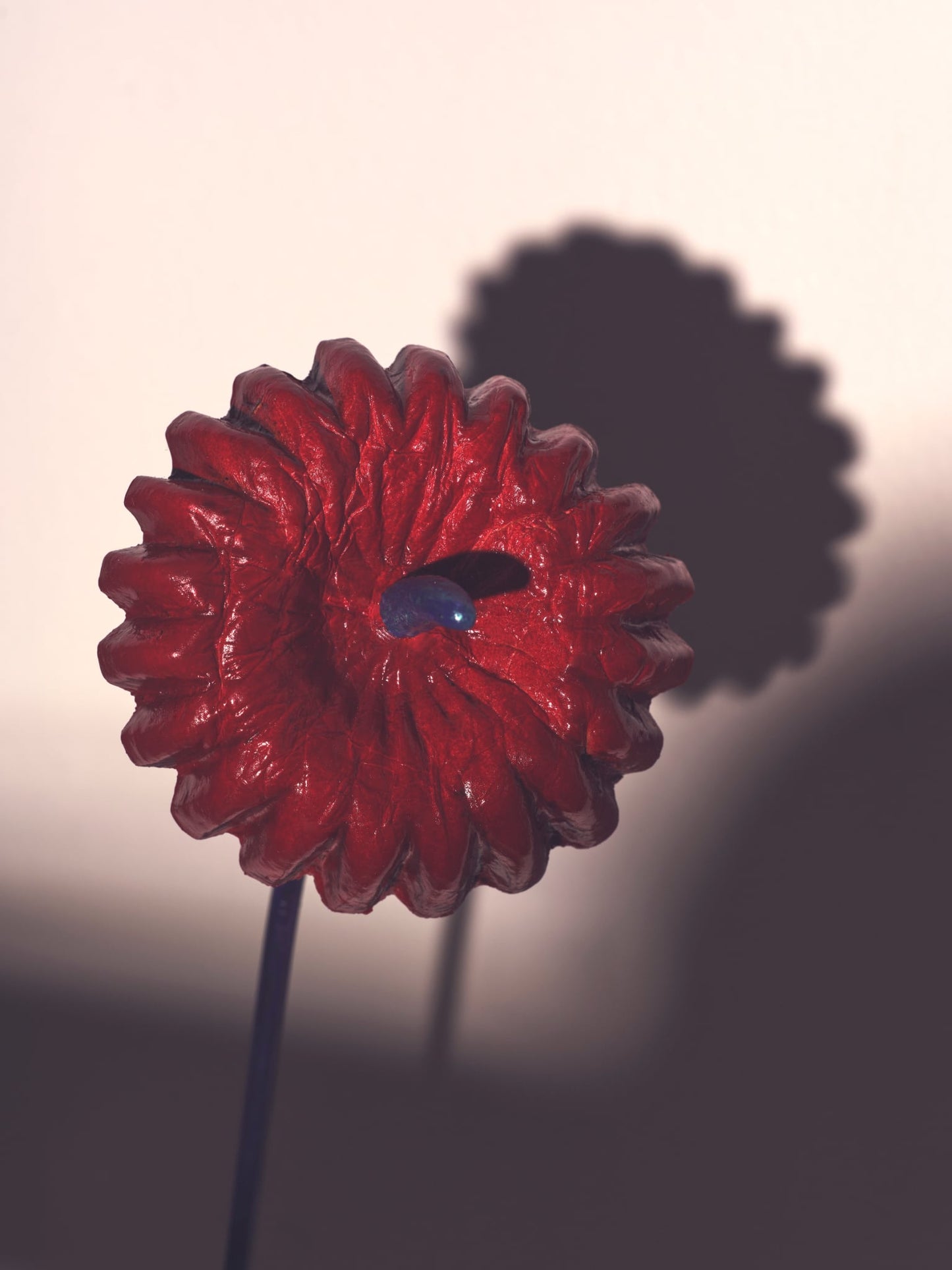 Abstract Daisy - Shiny Red