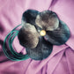Indigo Orchid Choker with blue leather string (XL)